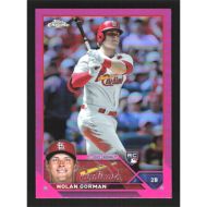 2023 Topps Chrome Pink Refractors #192 Nolan Gorman
