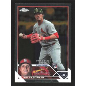 2023 Topps Chrome Update #USC145 Nolan Gorman Rookie Debut