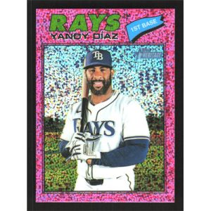 2026 Topps Heritage Chrome Pink Sparkle Refractors #47 Yandy Diaz