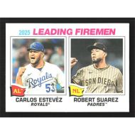 2026 Topps Heritage #8 C. Estevez/R. Suarez Leading Firemen