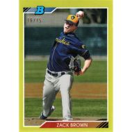 2020 Bowman Heritage Chrome Prospects Yellow Refractor #92CP-ZB Zack Brown