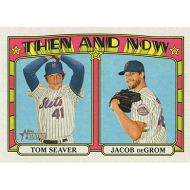 2021 Topps Heritage Then and Now #TN-2 T. Seaver/J. deGrom