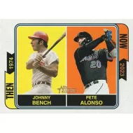 2023 Topps Heritage Then and Now #TAN-2 J. Bench/P. Alonso