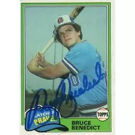 1981 Topps #108 Bruce Benedict Autographed