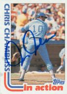 1982 Topps #321 Chris Chambliss In Action Autographed