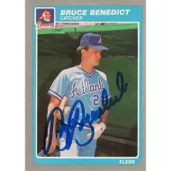 1985 Fleer #320 Bruce Benedict Autographed