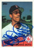1985 Topps #116 Dennis Boyd Autographed