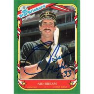 1987 Fleer Star Stickers #14 Sid Bream Autographed