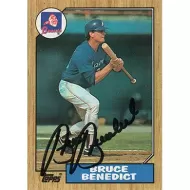 1987 Topps #186 Bruce Benedict Autographed