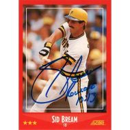 1988 Score #260 Sid Bream Autographed