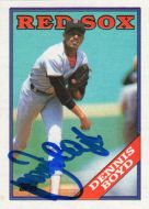 1988 Topps #704 Dennis Boyd Autographed