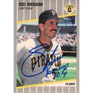 1989 Fleer #204 Sid Bream Autographed
