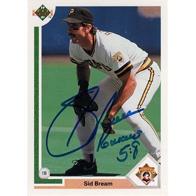 1991 Upper Deck #109 Sid Bream Autographed - Buy from our Sports Cards Shop  Online