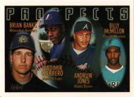 1996 Topps #435 B. Banks/V. Guerrero/A. Jones/B. McMillon Prospects 