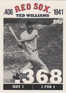 2007 Topps Ted Williams .406 #TW5 