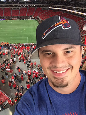 Matt Traylor enjoying an Atlanta United match