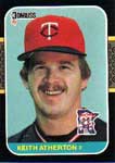 Keith Atherton Baseball Cards