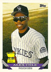 Alex Cole Baseball Cards
