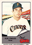 Alan Fowlkes Baseball Cards